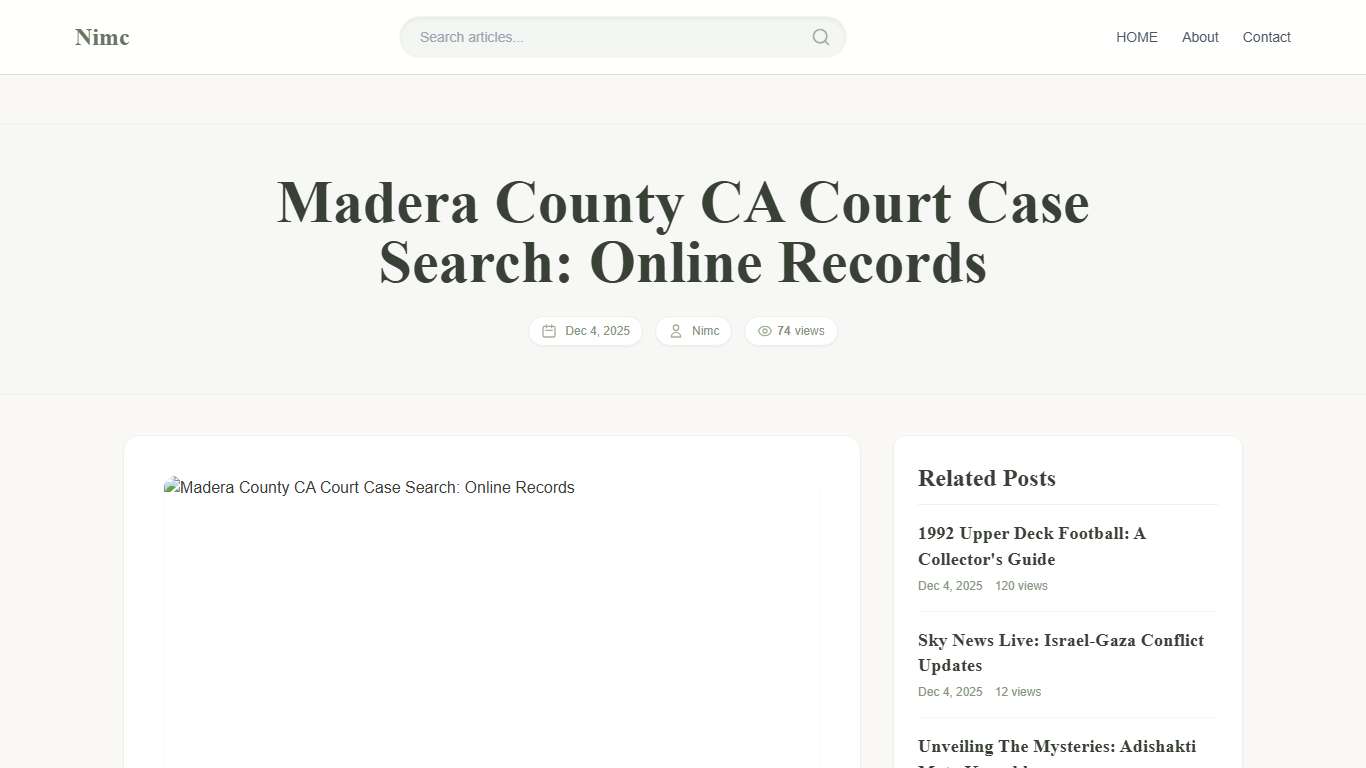 Madera County CA Court Case Search: Online Records